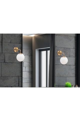 Aplique mural Viran - Dorado y blanco - 40 W