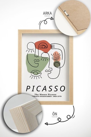 3 cuadros de madera Picasso y Henri Matisse - 33 x 48 cm