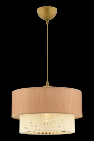 Lámpara de techo Echo Hazeran - Marrón claro e imitación mimbre - 60 W