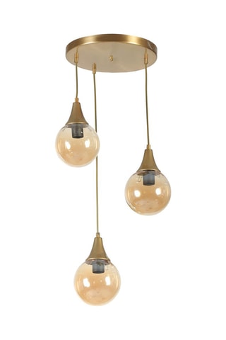 Lámpara de techo - Dorado - 3 x 60 W