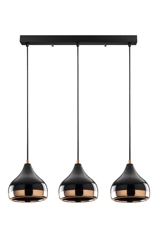 Lámpara de techo Yildo - Negro y cobrizo - 3 x 40 W
