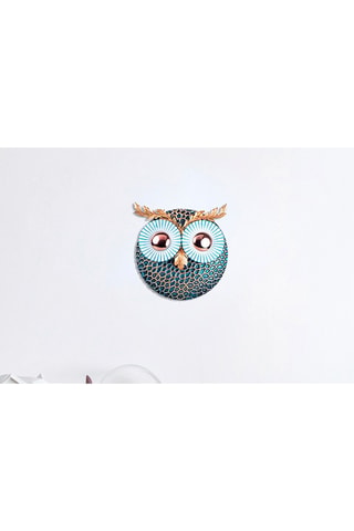 Adorno mural Owl 3 - Multicolor - 19 x 19 cm