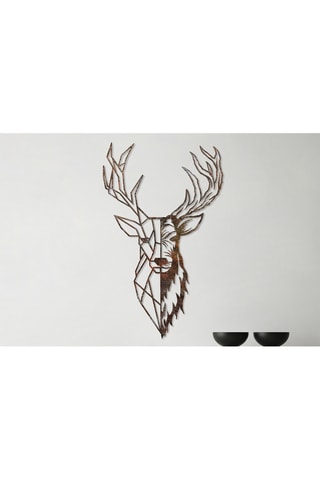 Cabeza de ciervo Rusty Deer 3 - Marrón - 70 cm