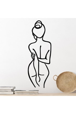 Adorno mural Woman Body - Negro - 26 x 72 cm