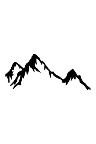 Adorno mural Mountain - Negro - 70 x 30 cm