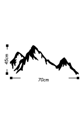 Adorno mural Mountain - Negro - 70 x 30 cm