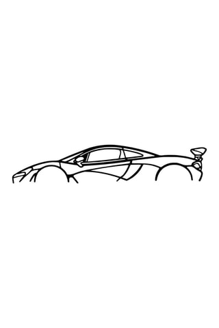 Adorno mural Mclaren P1 Silhouette - Negro - 68 x 14 x 0,15 cm