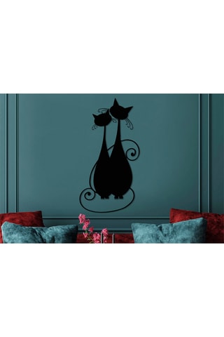 Adorno mural Cat -  Negro - 30 x 60 cm