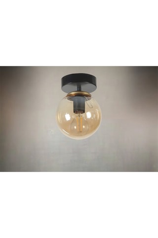 Plafón - Negro y transparente - 60 W