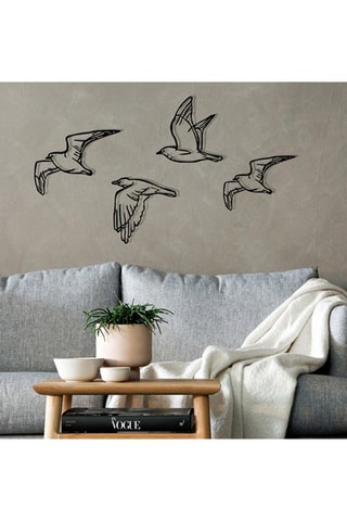 Adorno mural Zevahir - 100 x 24 cm - Negro