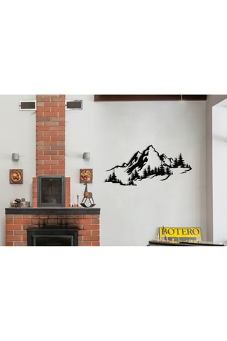 Adorno mural Mountain 3 - Negro - 67 x 30 cm