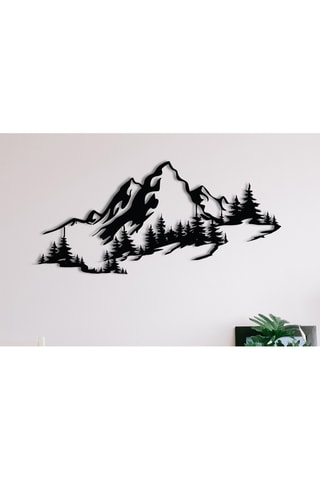 Adorno mural Mountain 3 - Negro - 67 x 30 cm