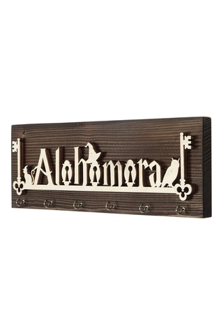 Llavero mural de madera - Natural - 40 x 14 x 3 cm