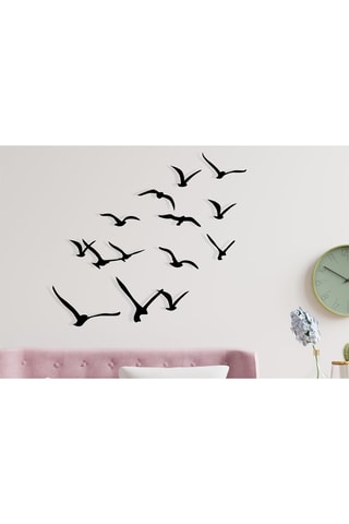 14 adornos murales - Negro - 69 x 41 x 7 cm