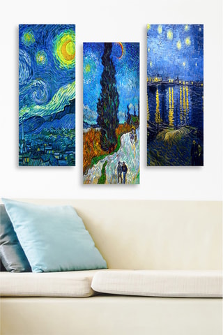 3 cuadros - Van Gogh - 70 x 50 cm