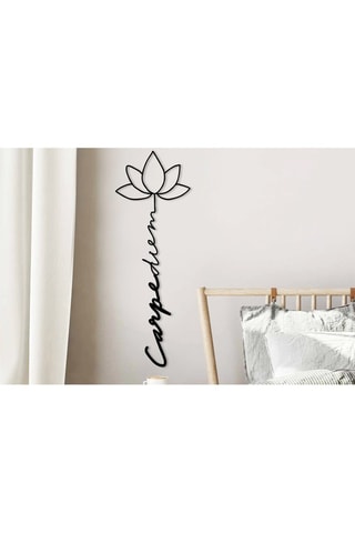 Adorno mural Carpe Diem 4 - 21 x 60 cm - Negro