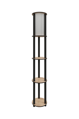 Lámpara de pie - Imitación nogal - 40 W - 150 cm