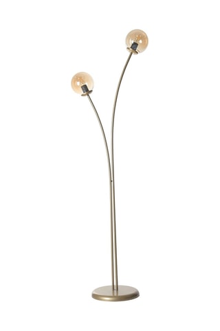 Lampadaire Rose - Doré et transparent - 2 x 60 W - 165 cm