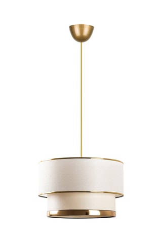 Lámpara de techo Cake - Blanco y dorado - 45-60 W