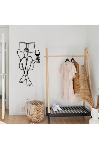 Adorno mural Bien - Negro - 38 x 73 cm