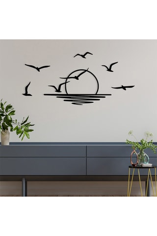 Adorno mural Spiaggia - Negro - 115 x 49 cm