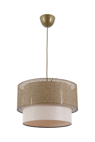 Lámpara de techo Coral - Beige y blanco - 45-60 W
