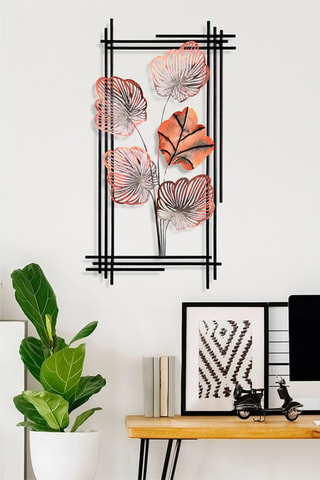 Adorno mural Daiyu 4 - 48 x 87 cm - Negro
