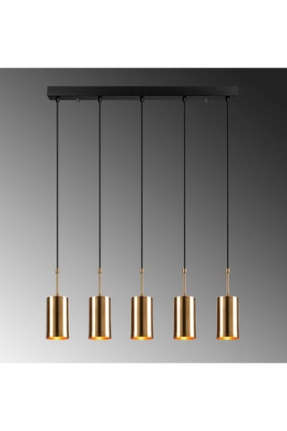 Lámpara de techo Kem - Dorado y negro - 5 x 40 W