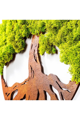 Adorno mural Tree Of Life - Verde y marrón - 44 x 1 x 44 cm