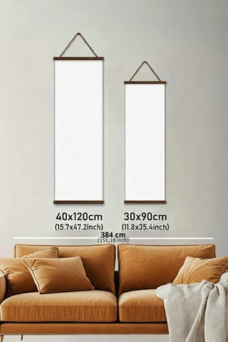 Adorno mural de madera maciza - 40 x 120 x 2 cm - Multicolor