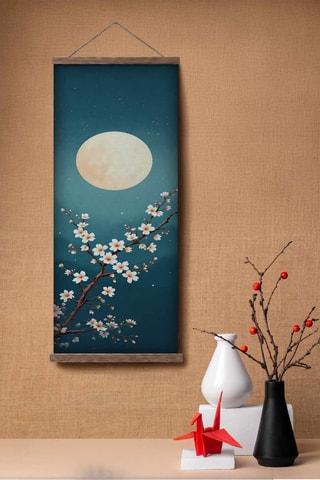 Adorno mural de madera maciza - 40 x 120 x 2 cm - Multicolor