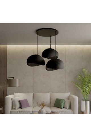 Lámpara de techo - Negro - 3 x 40 W