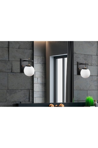 Aplique mural Zahar - Negro - 40 W