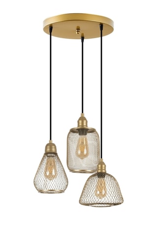 Lámpara de techo - Dorado - 3 x 40 W
