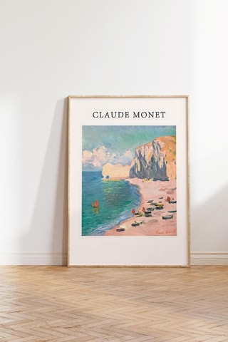 Cuadro «La plage et la Falaise d'Amont» Claude Monet - 30 x 40 cm