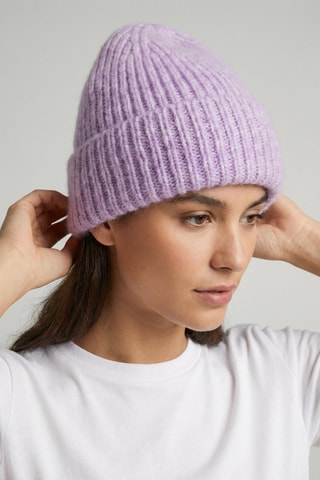 Berretto in lana e mohair - Viola
