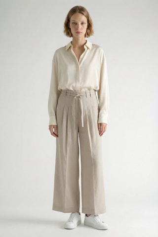 Pantaloni wide legs - Beige