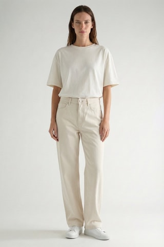 Jeans relaxed a vita bassa - Beige