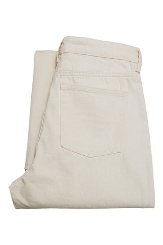 Jeans relaxed a vita bassa - Beige