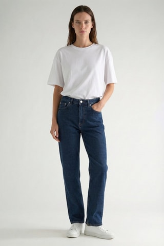 Jeans slim a vita alta - Blu