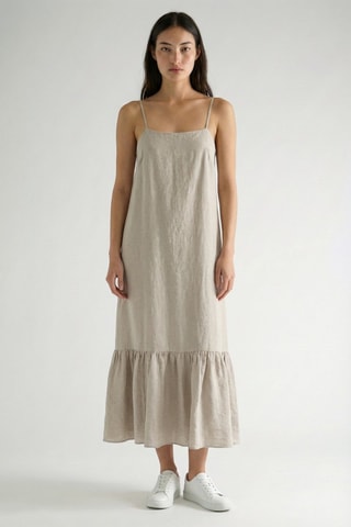 Abito lungo in lino - Beige