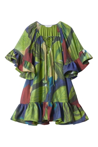 Abito a trapezio - Verde