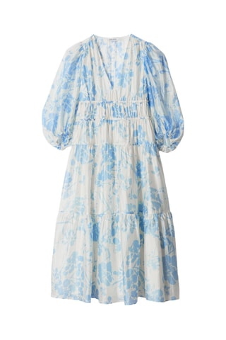 Abito a campana - Bianco e azzurro
