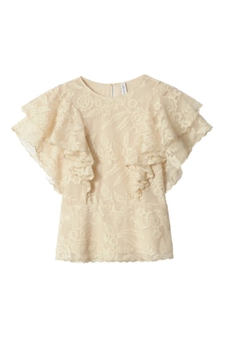 Blusa in pizzo - Beige