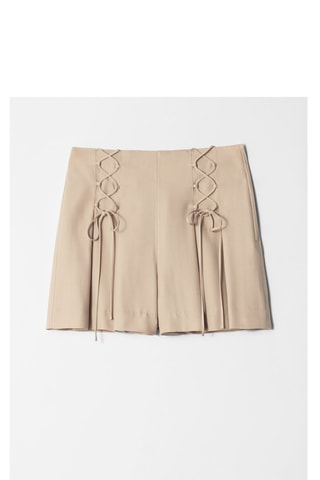Shorts in lino - Beige