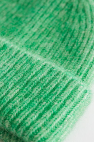 Berretto in lana e mohair - Verde