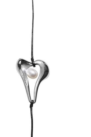 Collana - Perla coltivata d’acqua dolce e pelle