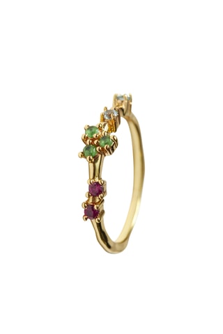 Anello - Verde e rosa