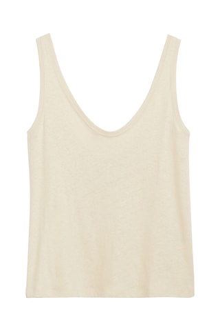 Top in lino - Beige