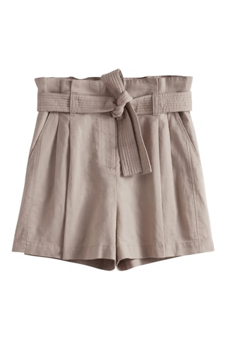 Shorts in lino - Beige